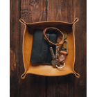 Leather valet tray