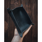 Leather valet tray
