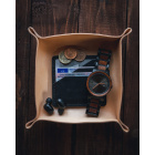 Leather valet tray