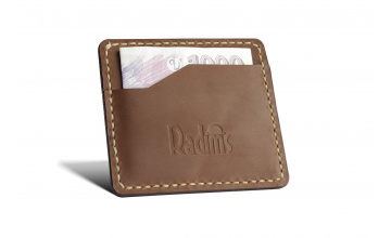 Leather card holder made from high quality crazy horse leather cow hide