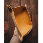 Leather valet tray
